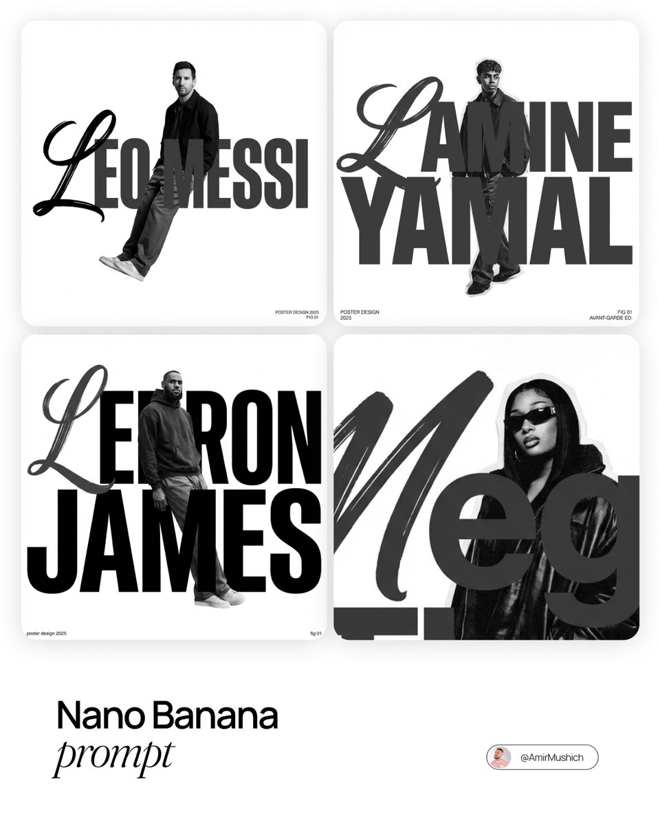 Asymmetric Grid Poster Design Prompt