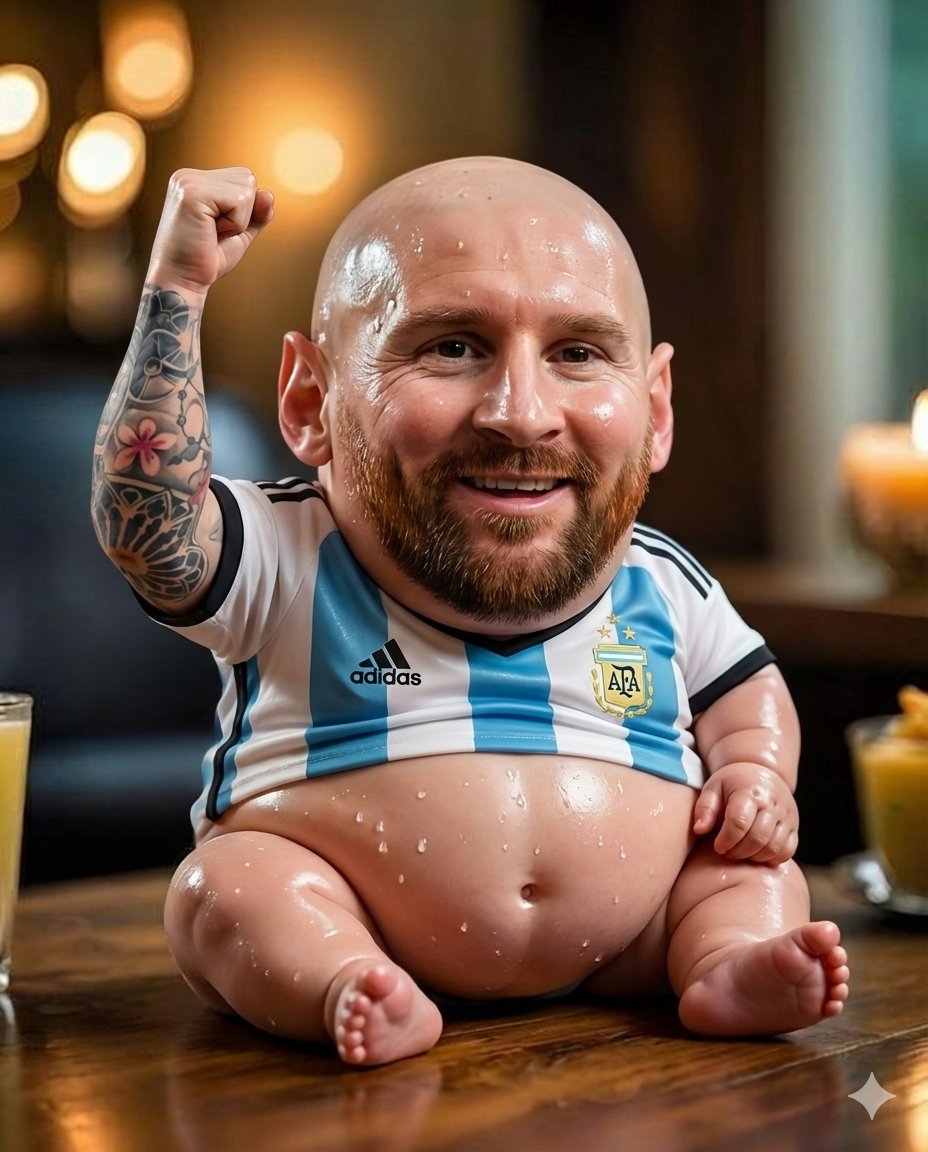 Hyper-Realistic Caricature of a Bald Man in a Jersey 3