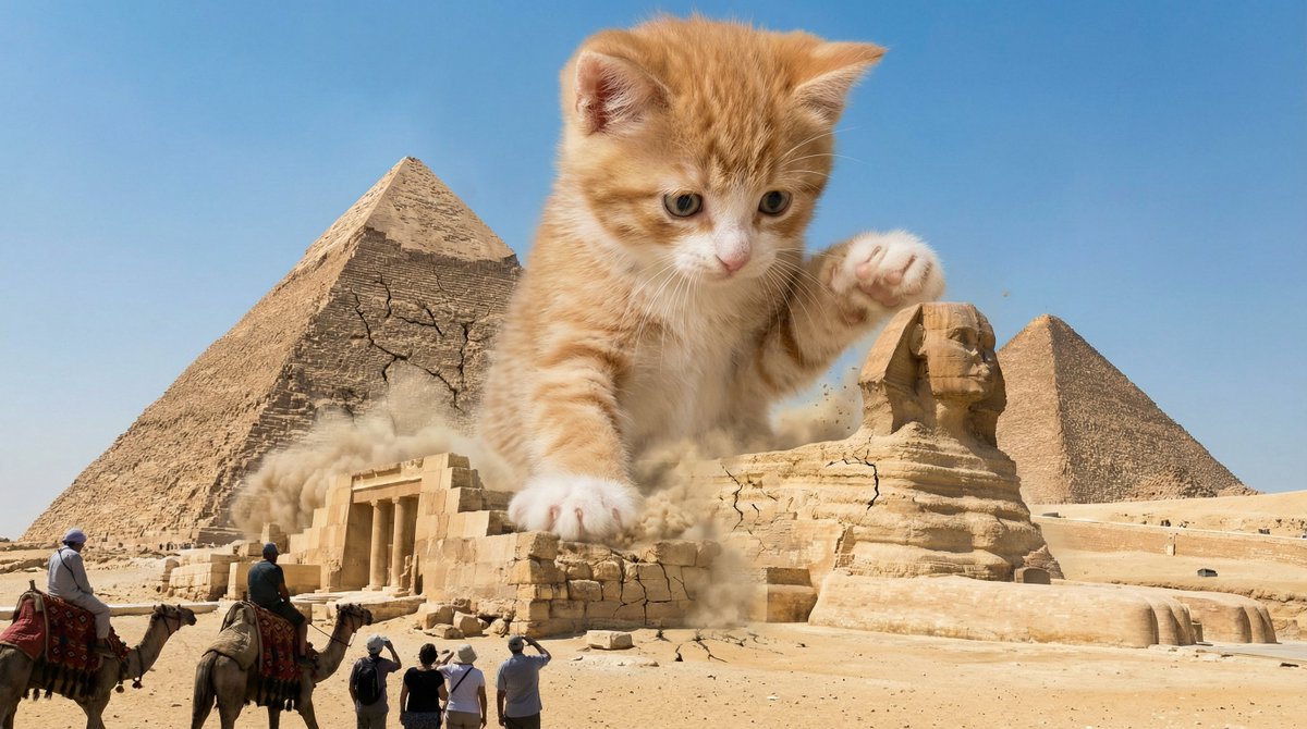 漫畫 / 分鏡腳本 - 怪獸小貓咪摧毀雪梨海濱