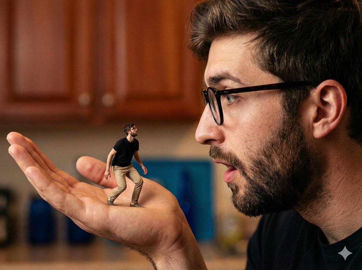 漫畫 / 分鏡腳本 - 超現實強迫透視肖像（巨人與小矮人）