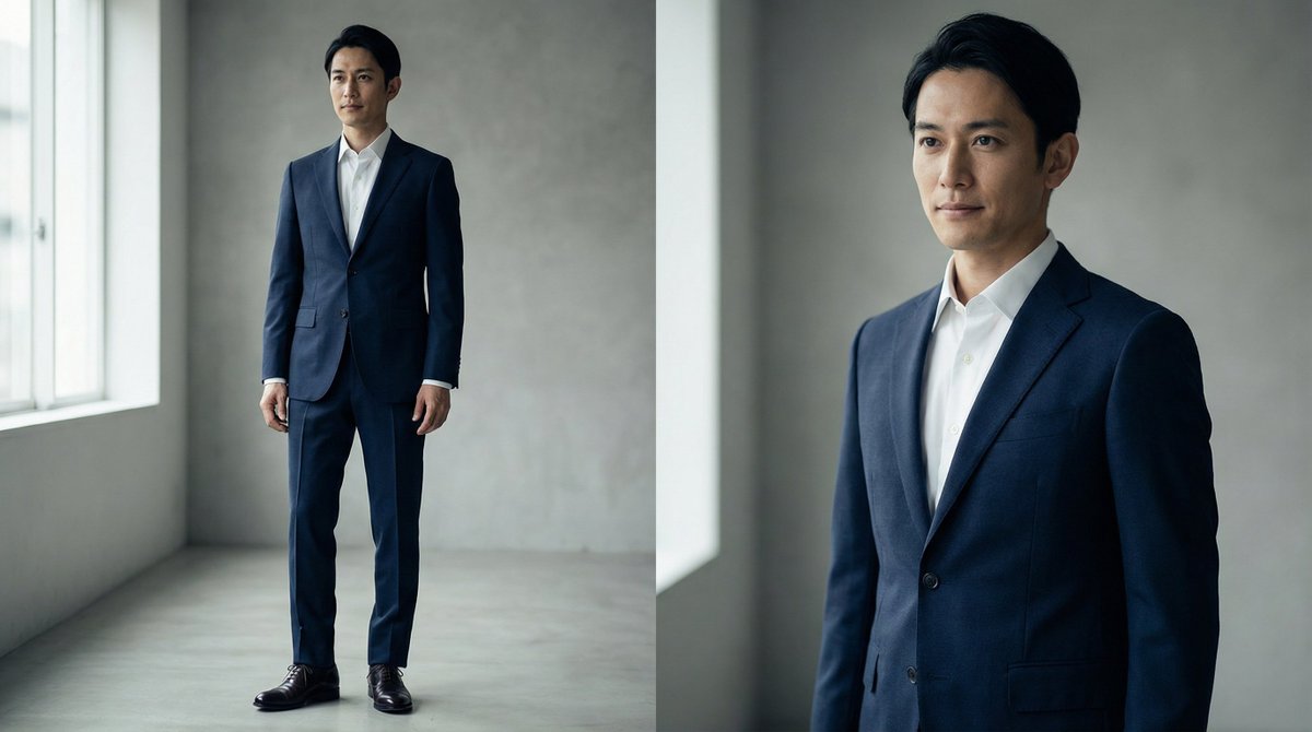 High-End Fashion Magazine Editorial Photo of a Japanese Male Model