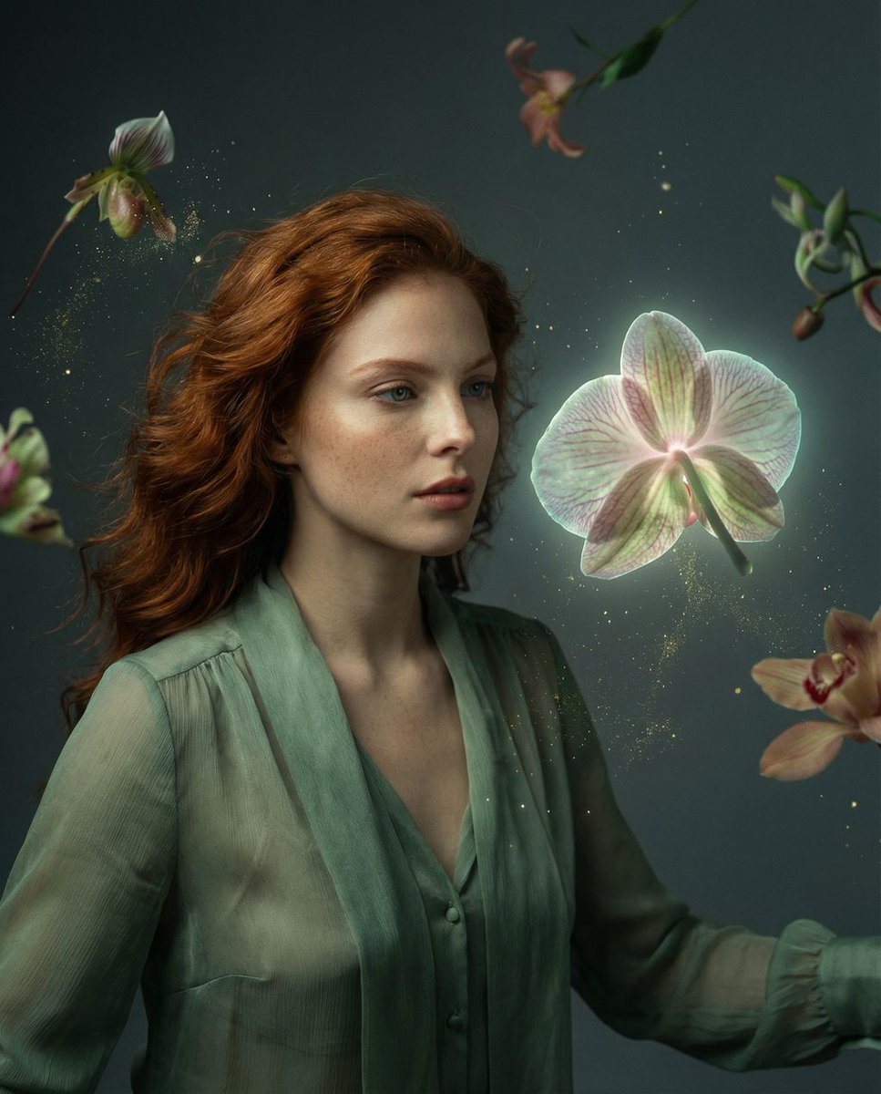 Cosmic Botanical Dream Editorial Fashion Prompt 2
