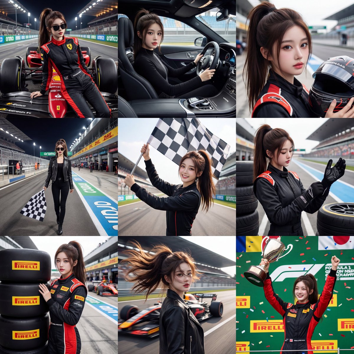 3x3 Motorsport Glamour Photo Collage