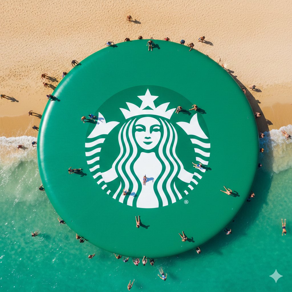 Giant Inflatable WhatsApp Mermaid Logo on Ocean