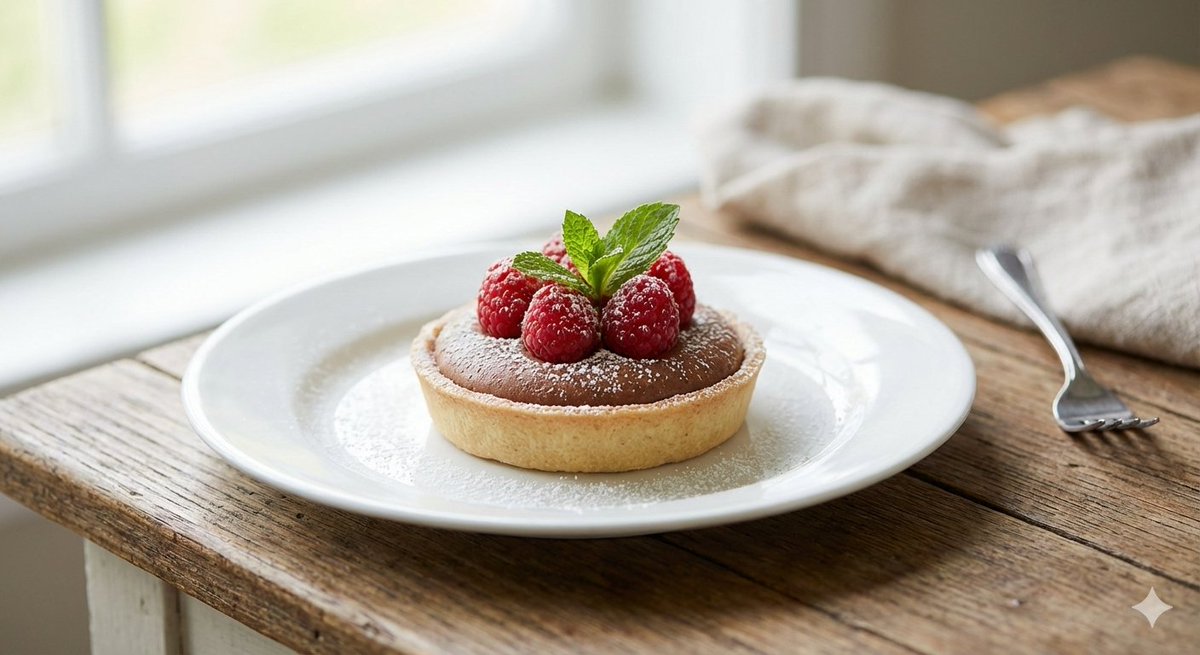 Ultra-Photorealistic Cinematic Food Shot of a Plated Dessert