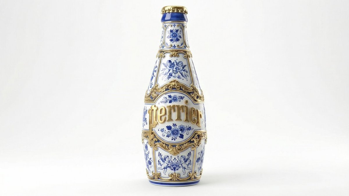Gilded Delftware Product Signature Prompt