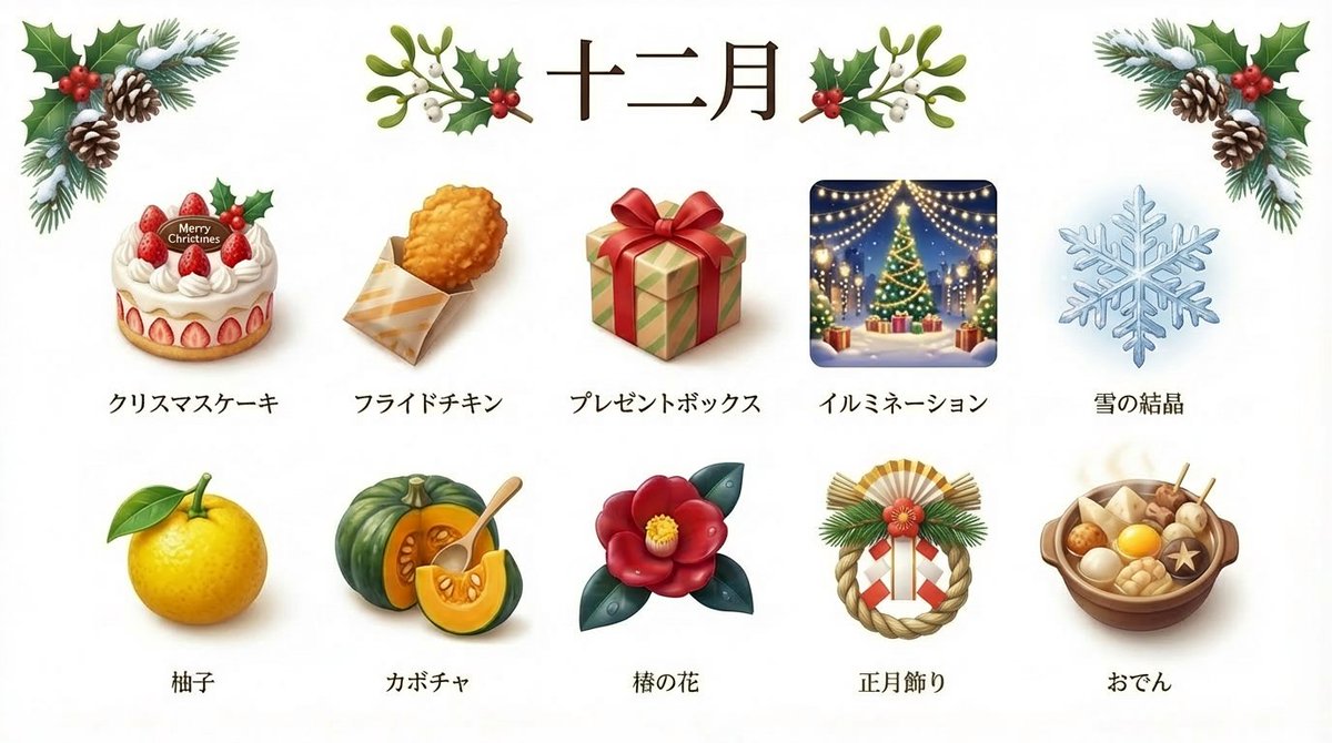3D Icon Collection Representing Japanese Seasons 4