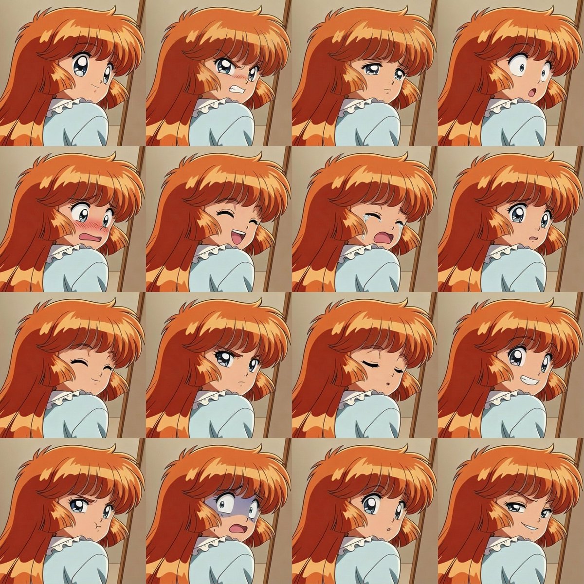 漫画 / 故事板 - 女主角表情差异网格尝试 - Image 2