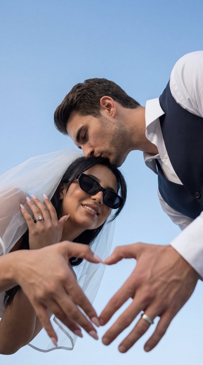 社群媒體貼文 - 低角度婚禮專題：心形手勢