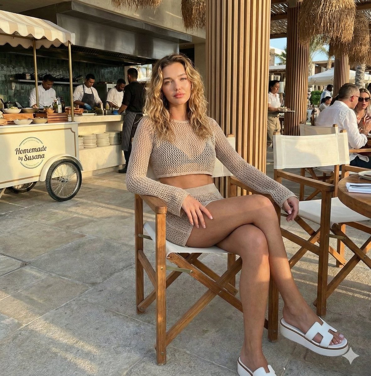 Luxury Resort Fashion Editorial Portrait Prompt