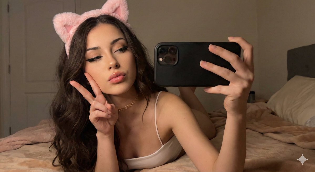 個人檔案 / 頭像 - 誘人貓女自拍肖像提示