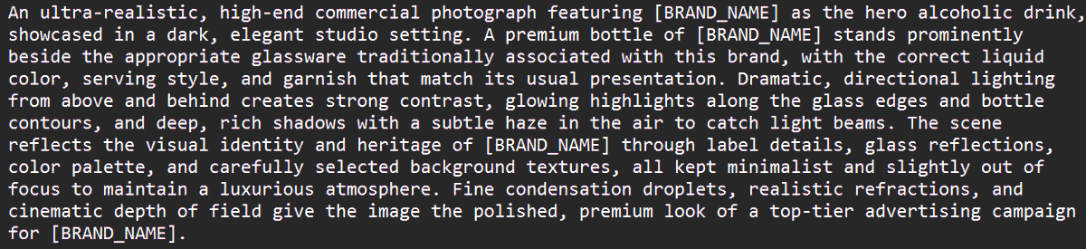 8K Brand Visualization Prompt Template