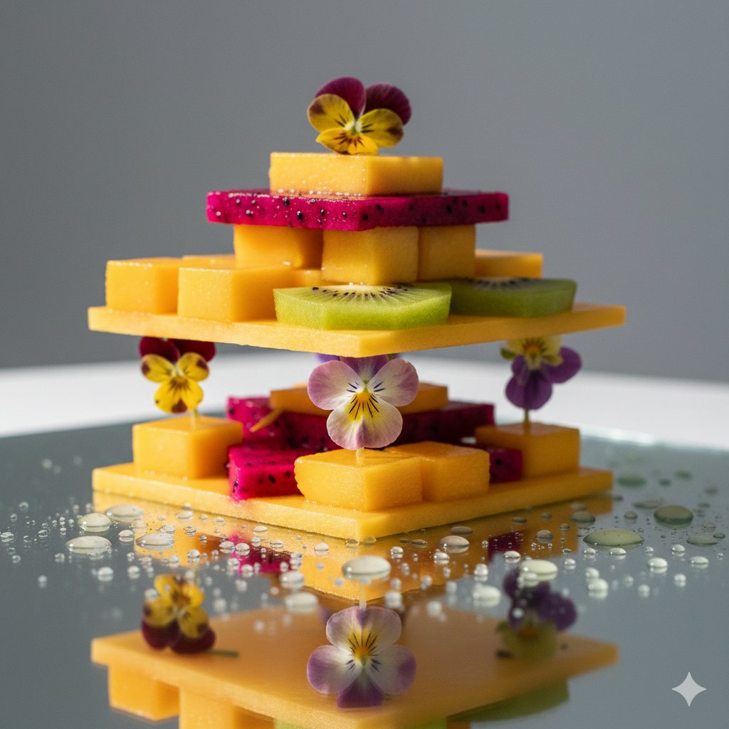 Modernist Fruit Architecture Macro Shot 2