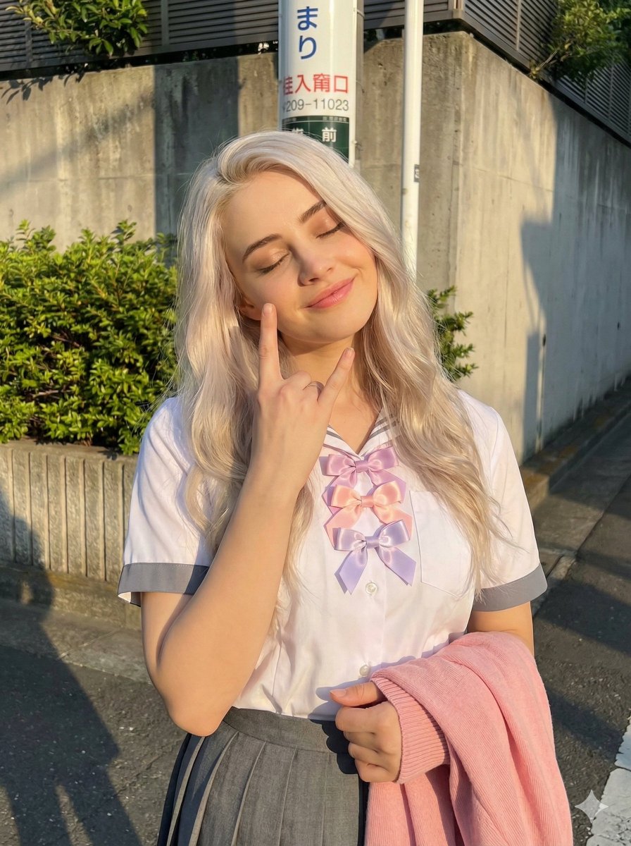 Golden Hour School Uniform 'Rock On' Portrait