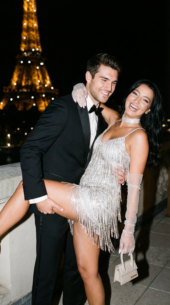 Sample output image for Cinematic Flash Editorial Couple Portrait in Paris