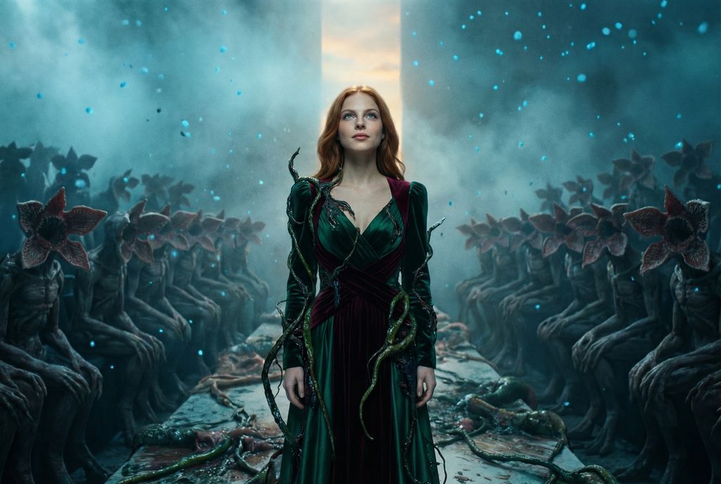 Stranger Things Inspired High-Fashion Editorial Prompt