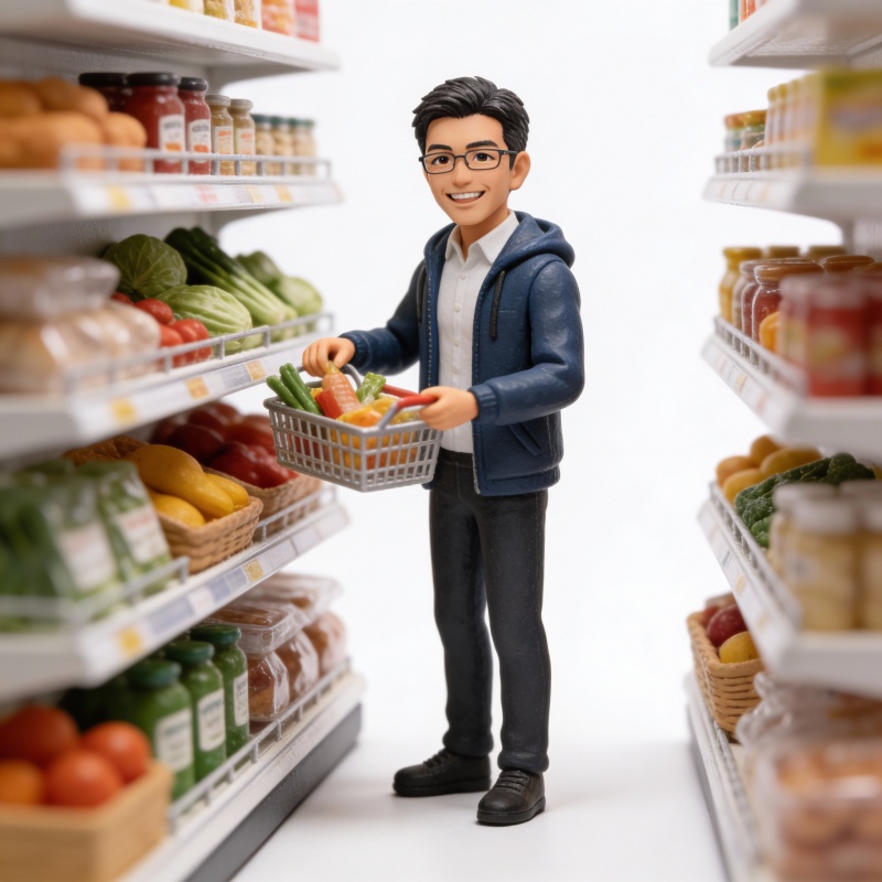 Miniature Figure Generation: Everyday Life of 'Scissors Old Man'