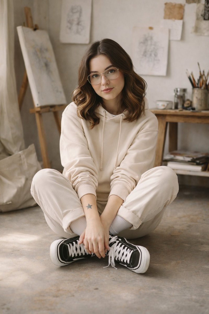 Candid Art-School Aesthetic Portrait Prompt