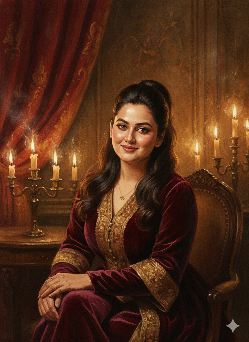 Baroque Candlelight Oil Painting Fusion (Image-to-Image)