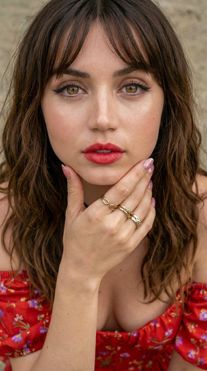 Close-up Portrait Prompt with Downward Gaze