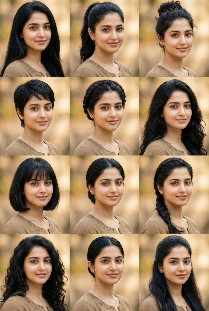 Sample output image for 10 Hairstyles Photo Collage Prompt
