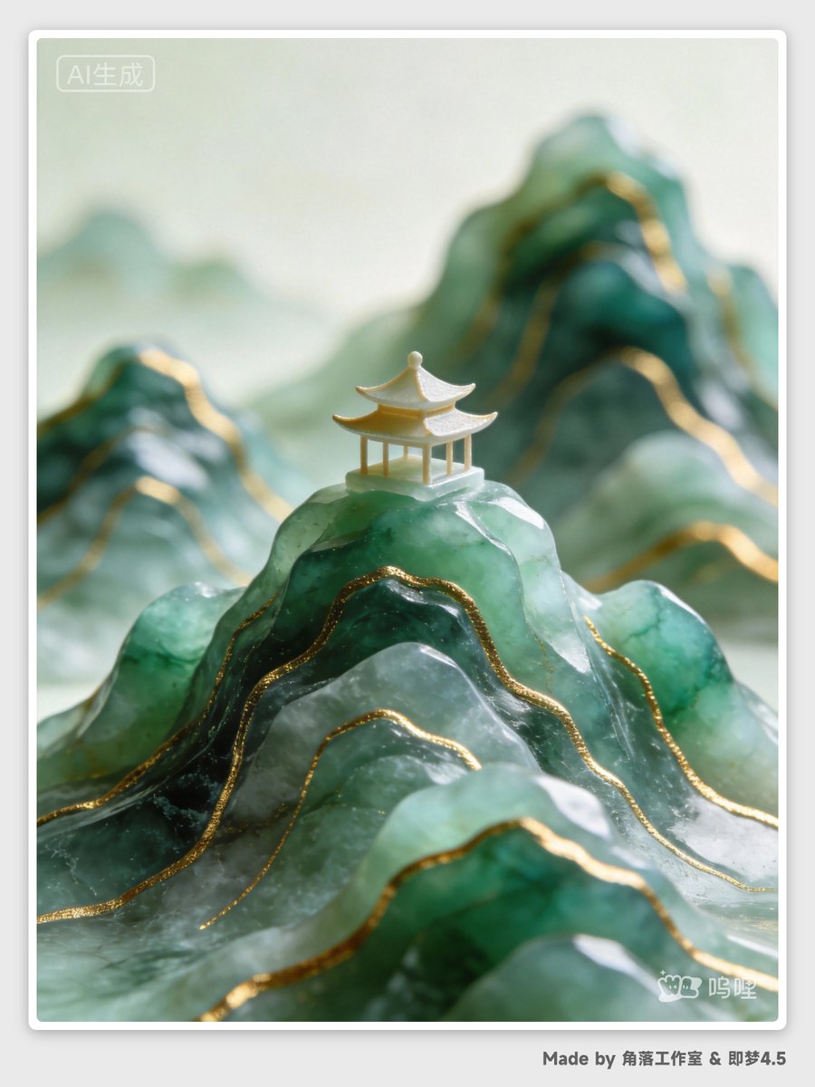 Abstract Chinese Landscape Miniatures Prompt