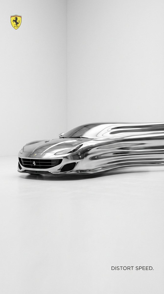 Surreal Minimalist Ferrari Print Ad 2