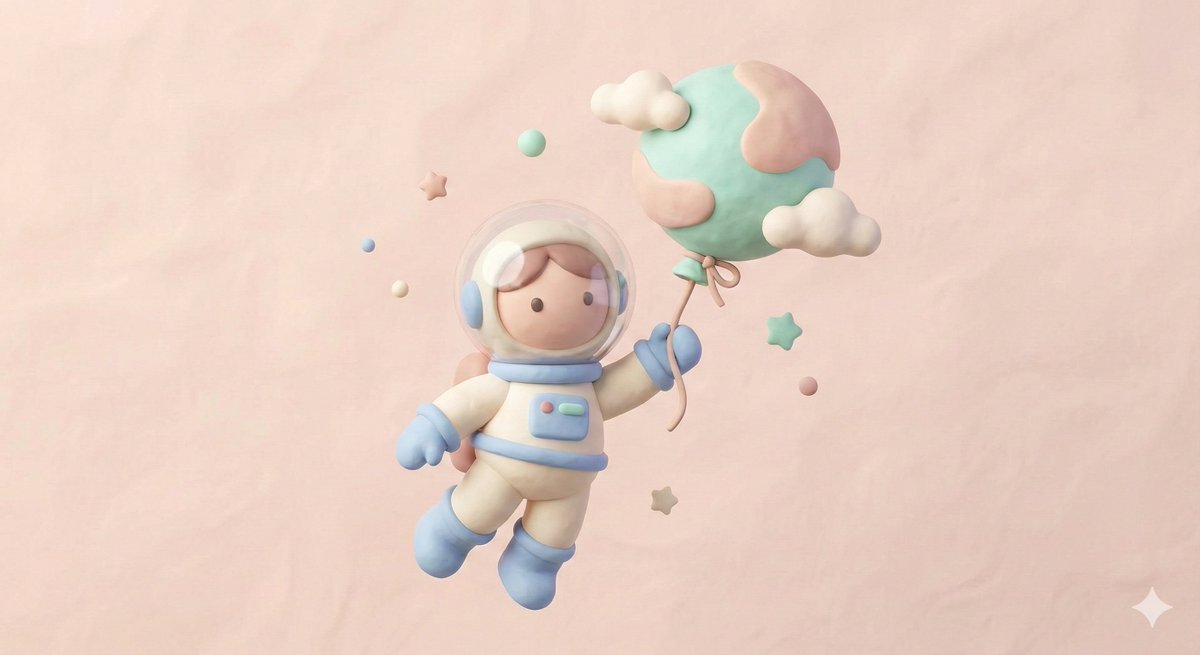 Clay-Style Soft Minimal 3D Illustration Template 3