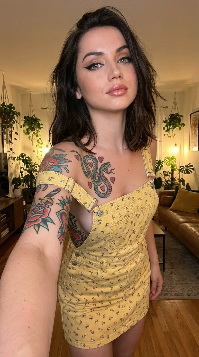 Photorealistic Tattooed Selfie Portrait (Structured JSON)