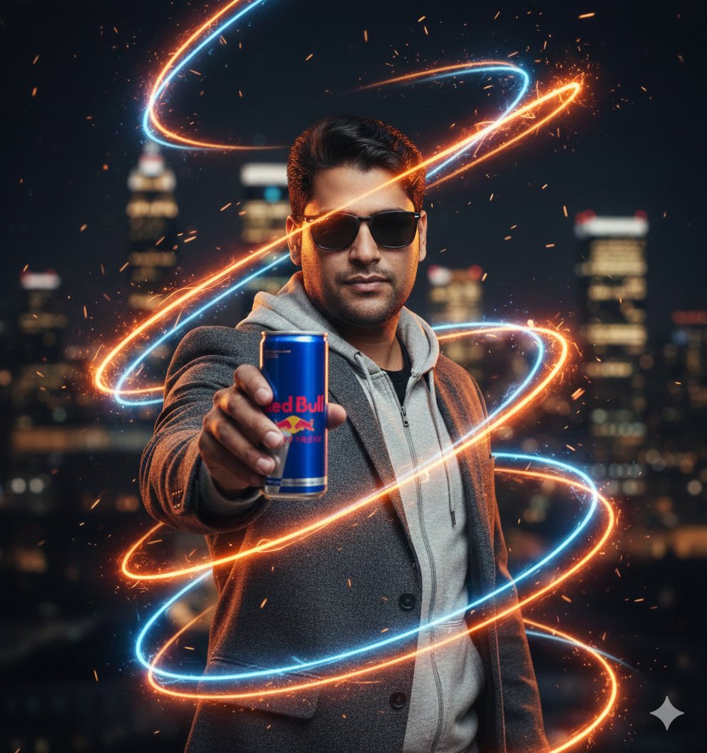 Commercial Energy Drink Photography Prompt with Neon Effects 3