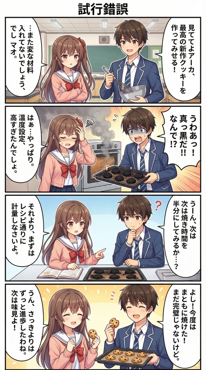 Sample output image for AI Manga Theme: Trial and Error
