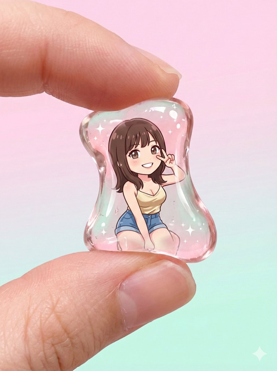 Transparent Gummy Character Encapsulation
