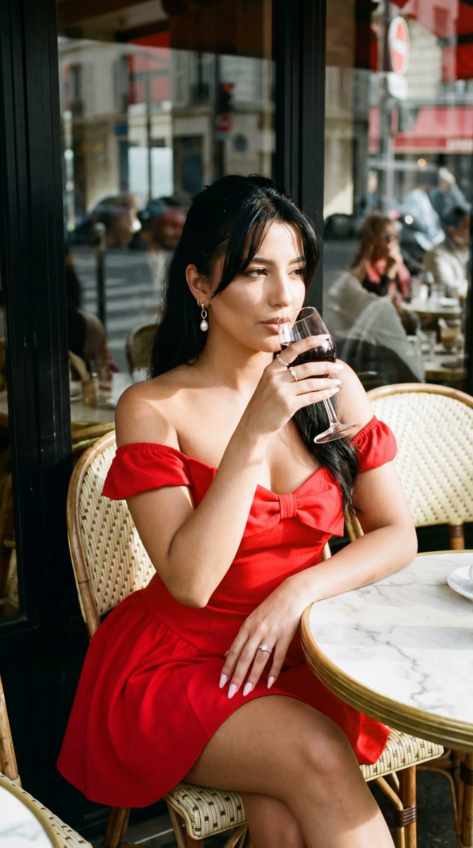 Parisian Cafe Editorial Portrait Prompt with Face Lock