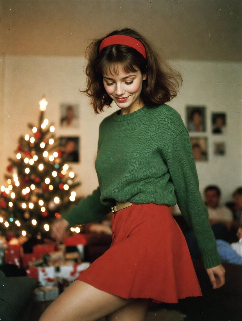 Nostalgic Candid Holiday Scene with Motion Blur