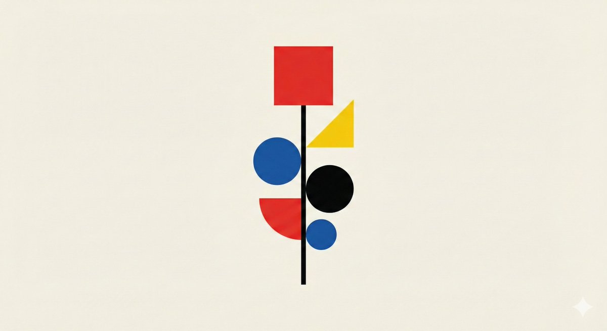Bauhaus Geometry Minimal Illustration Template 2
