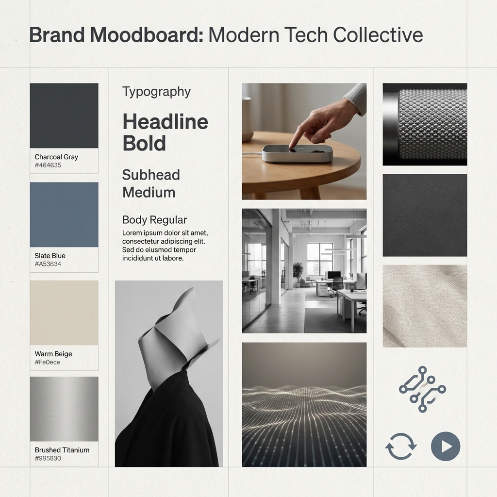 Sample output image for Designer-Grade Brand Moodboard Generation Prompt