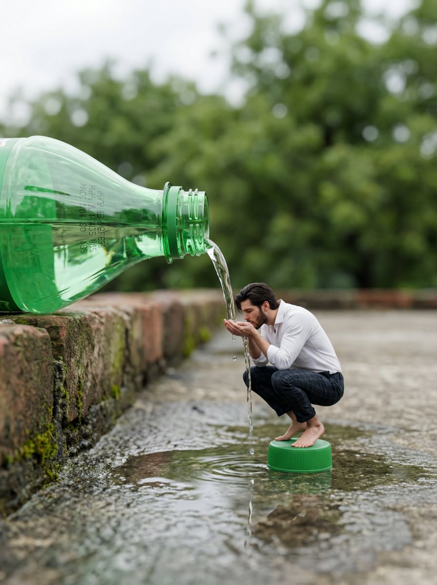 Surreal Whimsical Scale Contrast Scene Prompt