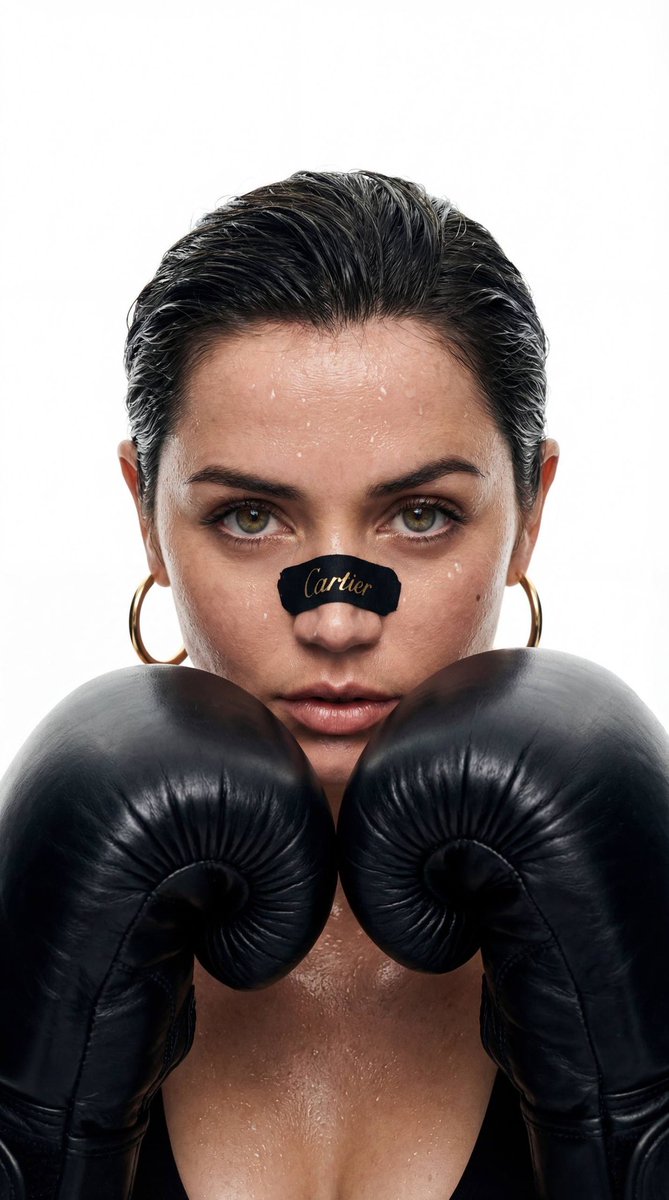 Cinematic Boxing Portrait Prompt (Luxury Fashion x Combat Sport)