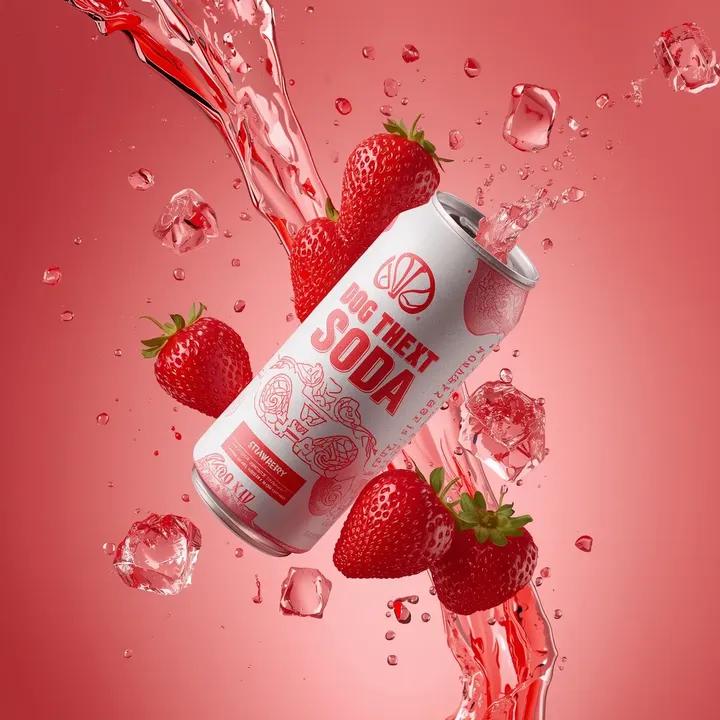 Zero-Gravity Product Video Prompt (Strawberry Soda)