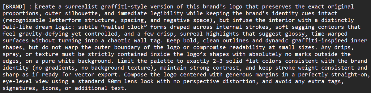 Surreal Melting Logo Generation Template