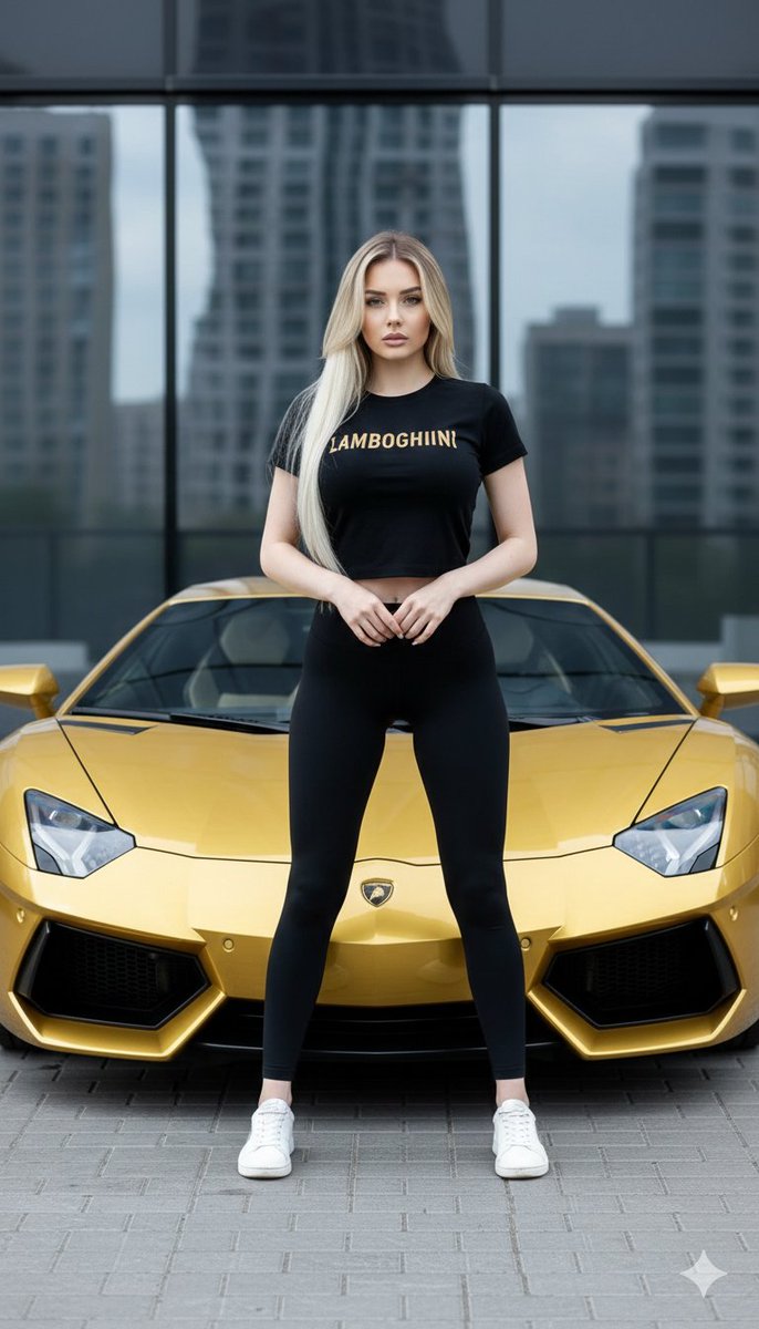 Gold Lamborghini Fashion Shoot Prompt