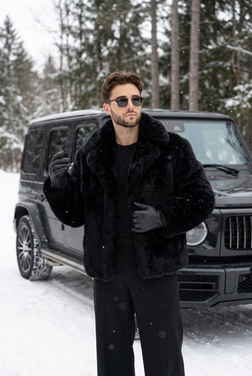Winter Fashion Portrait with G-Wagon and Face Consistency Prompt