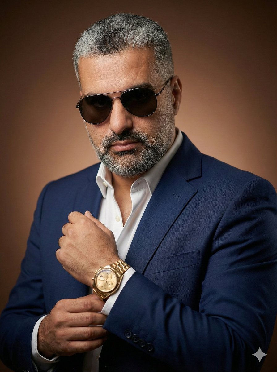 Stylish Man Studio Portrait Prompt