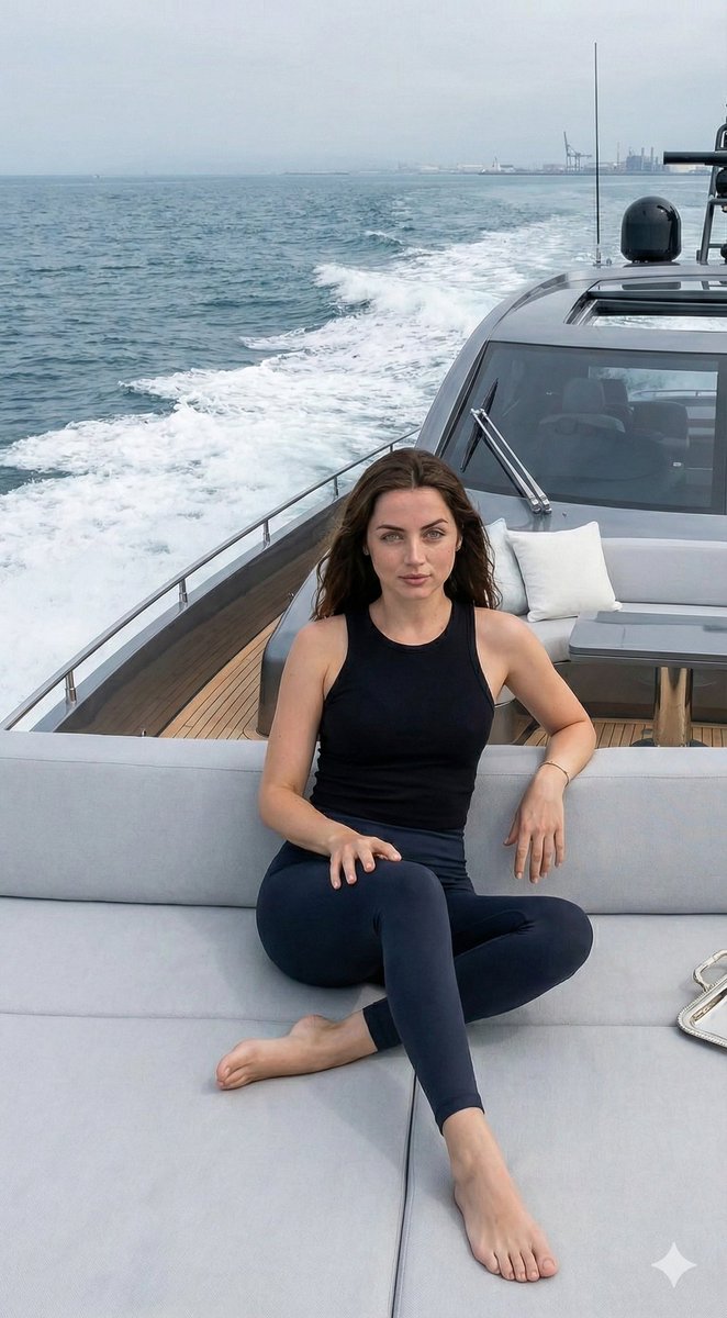 Ana de Armas on a Luxury Yacht