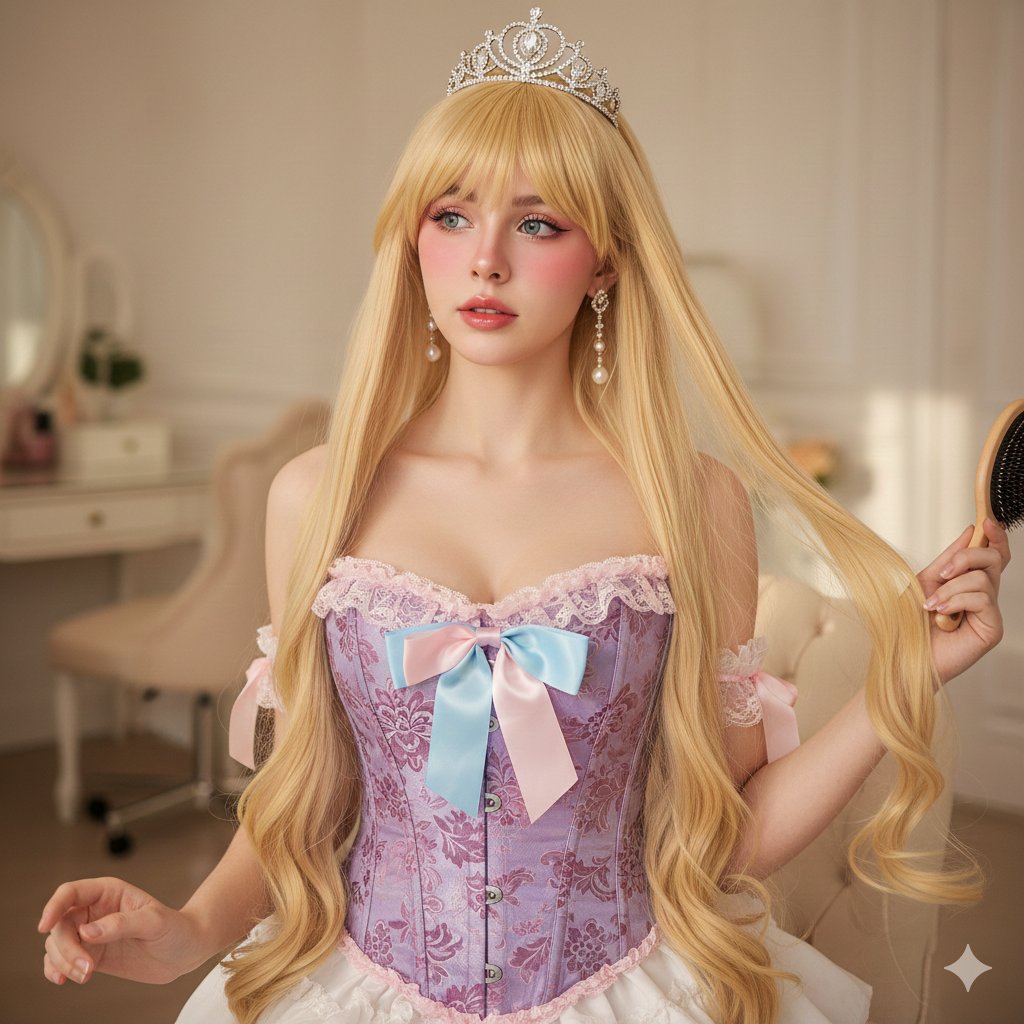 Photorealistic Princess-core Cosplay Portrait