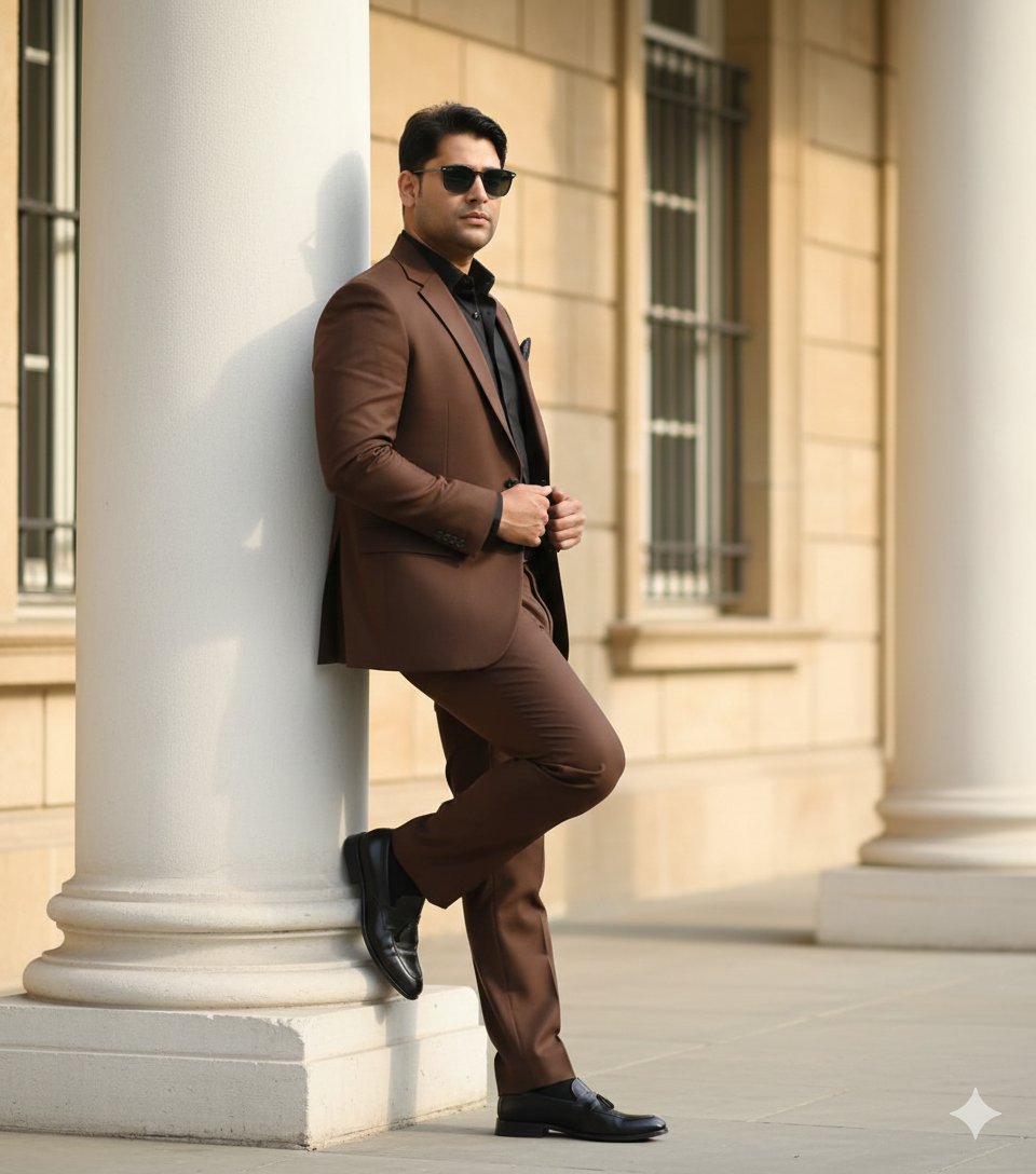 Cinematic Fashion Editorial of a Man with a Luxury Car and Dog