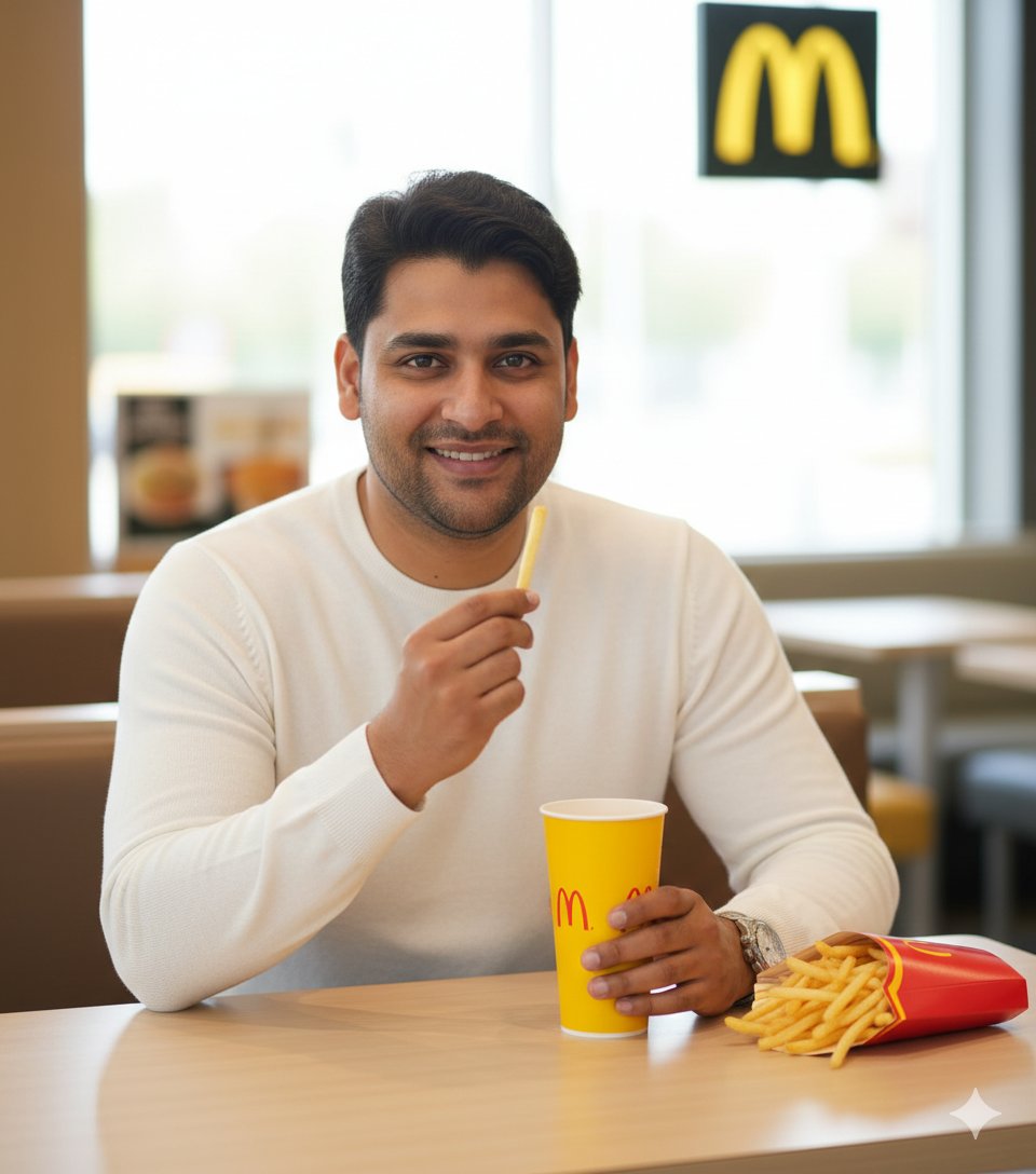 Ultra-Realistic McDonald's Lifestyle Portrait (Two Scenes)