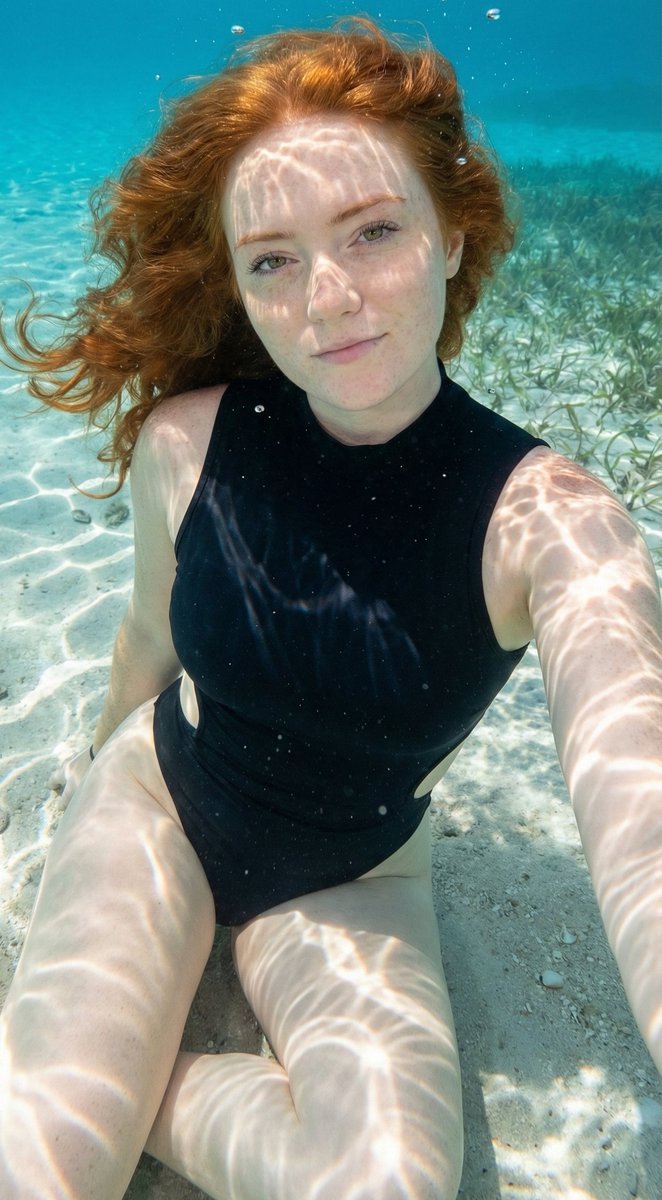 Underwater Portrait on the Seafloor