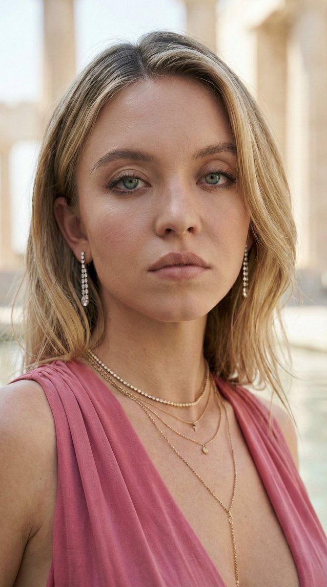 Sydney Sweeney Grecian-Style Editorial