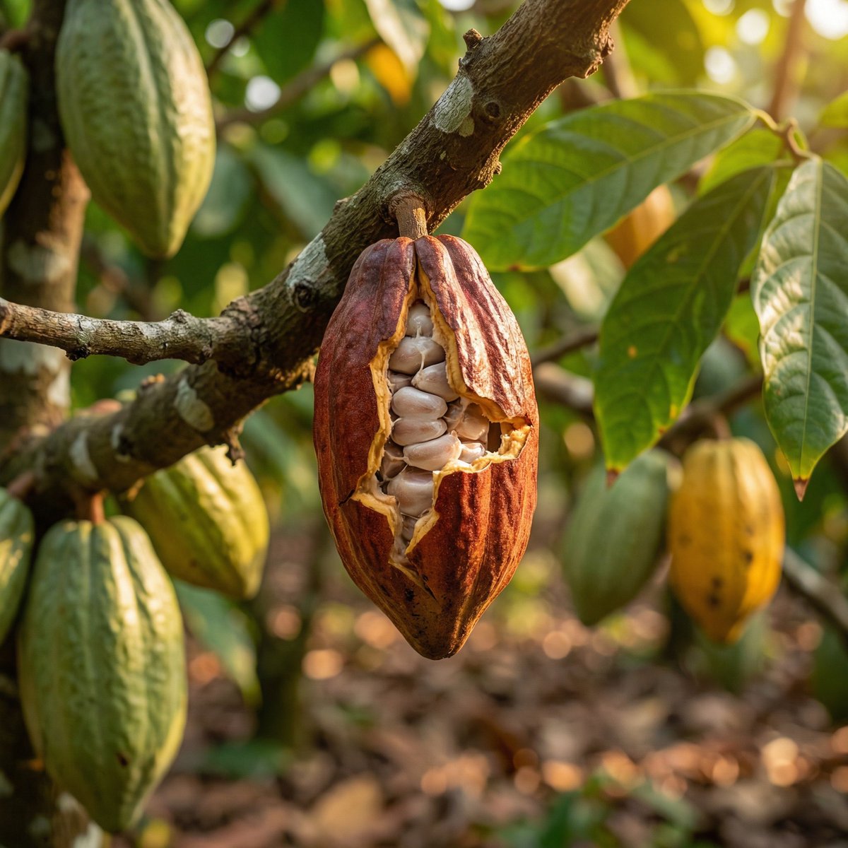 Realistic Cocoa Plantation Commercial Shot with Motion